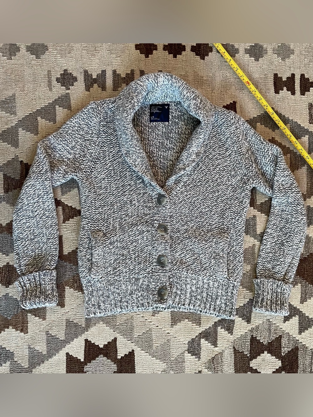 Abercrombie & Fitch Shawl collar wool blend cardigan